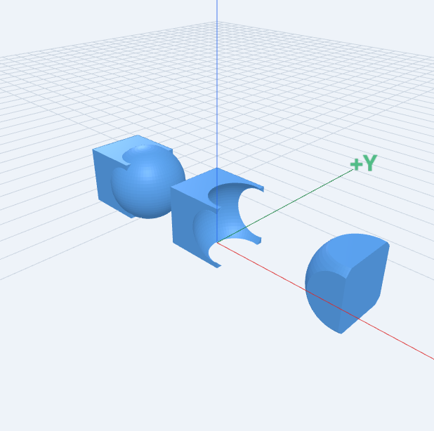 Boolean Operations: compiled 3D model