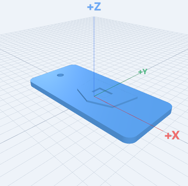 SVG-Imported Badge: compiled 3D model
