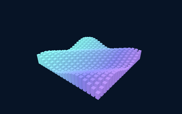 Instanced Mesh Grid: rendered Three.js scene
