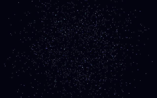 Particle Field: rendered Three.js scene
