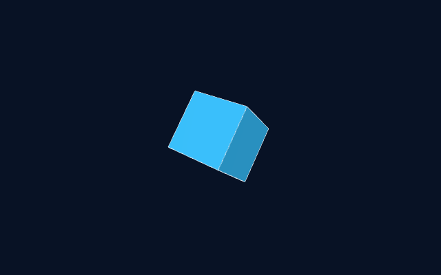 Rotating Cube: rendered Three.js scene
